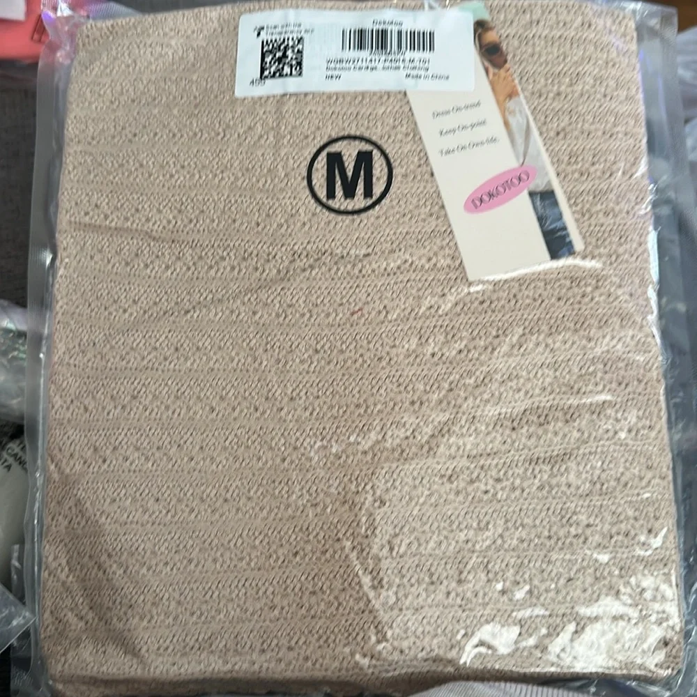 NWT Dokotoo Tan Open Front Cardigan Size M - Picture 6 of 6